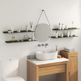 Floating Shelf 4 pcs Olive Green 80 x 18 x 2.5 cm Steel 8004041