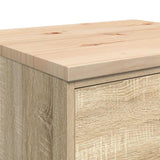 Garage Storage Cabinet Sonoma Oak 60x51x85 cm Solid Wood Pine 860600