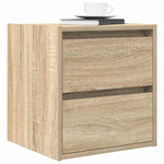 ZNTS Wall-mounted Bedside Cabinets 2 pcs Sonoma Oak 38x34x40 cm 861252