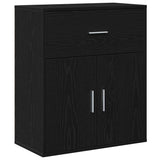 Sideboard with Drawer Black Oak 60 x 31 x 70 cm Engineered Wood 871397