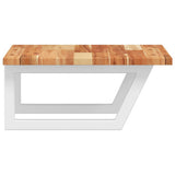 Basin Shelf Wall Mounted Steel and Solid Wood Acacia 3302770