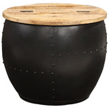 Coffee Table Round 53x43 cm Solid Mango Wood 287484