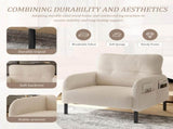 GOMYWAY corduroy fabric, comfortable monochrome single person wide seat chair, suitable for living W2678P422244