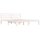 Bed Frame without Mattress 150x200cm White King Size 810436