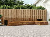 Outdoor Sofa Set 5 pcs Natural Solid Acacia Wood 3383222