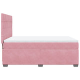 Box Spring Bed with Mattress Pink 140x190 cm Velvet 3290911