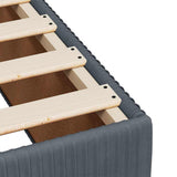 Bed Frame without Mattress Dark Grey 140x200 cm Velvet 3285013