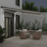 Manual Retractable Awning with LEDs Anthracite&White 450x350 cm 3215813