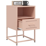 Bedside Cabinets 2 pcs Pink 36x39x60.5 cm Steel 846557