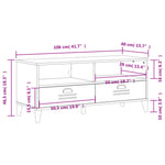 ZNTS TV Cabinet VIKEN White Solid Wood Pine 374929