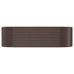 ZNTS Garden Raised Bed Powder-coated Steel 249x100x68 cm Brown 319065