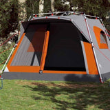 Family Tent Cabin 7-Person Grey and Orange Quick Release 4004218
