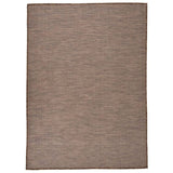 Outdoor Flatweave Rug 200x280 cm Brown 340791