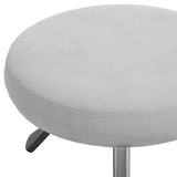 ZNTS Office Swivel Chair Light Grey Velvet 333174