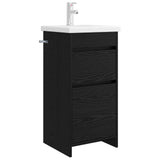 Bathroom Vanity with Sink Black Oak 42 x 40 x 84.5 cm 890721