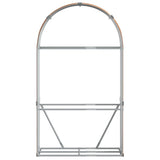 Log Holder Wood Look 120x45x210 cm Galvanised Steel 364582