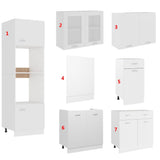7 Piece Kitchen Cabinet Set Lyon White Engineered Wood 3067623