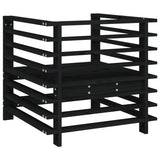 Garden Chairs 2 pcs Black Solid Wood Pine 825629