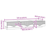 TV Cabinet with Drawer White 147 x 34.5 x 27 cm Engineered Wood 895395