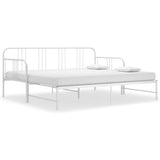 Sofa Bed Frame White Metal 200 x 90 cm mattress needed 324753