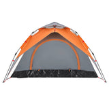 Camping Tent Dome 3-Person Grey and Orange Quick Release 4004179