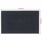 Door Mat Dark Grey 90x150 cm Tufted Coir 155593