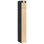 Slim Storage Cabinet Black 30x42.5x225 cm Engineered Wood 3281260