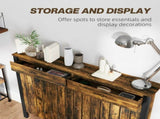93 x 119cm Rustic-Look Radiator Cover - Brown/Black T3398P552648