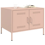 ZNTS Coffee Table Pink 68x50x50.5 cm Steel 843031