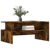 Coffee Table Smoked Oak 90x55x42.5 cm Engineered Wood 834283