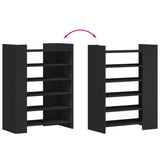 Shoe Cabinet Black 74.5x37.5x100 cm Engineered Wood 848431