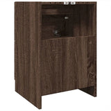 Sink Cabinet Brown Oak 40x37x59 cm Engineered Wood 848107