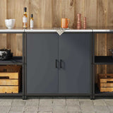 Kitchen Storage HATTEM Anthracite 90 x 50 x 92 cm Steel 874984