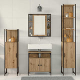 Bathroom Furniture Set 4 pcs Artisan Oak Engineered Wood 3334430