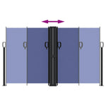 Retractable Side Awning Blue 140x1200 cm 4004806