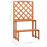 Trellis Planter with Shelves Orange 70x42x120 cm Solid Firwood 314842