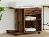 Printer Stand Plain Old Wood 60 x 40 x 68.5 cm Engineered Wood 8004429