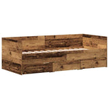 Daybed with Headboard Old Wood 90 x 200 cm Engineered Wood 3333993