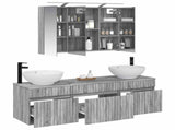 Bathroom Cabinet Set 4 pcs Grey Sonoma Engineered Wood 3406620