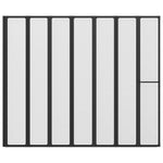 Shower Bath Screen Wall 140 x 168 cm 7 Panels Foldable with Towel Rack 140786