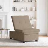 Sofa Bed Taupe 194 x 67 x 82 cm Microfiber 42008607