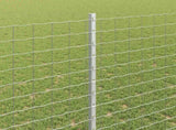 Embedded Fence Post 11 pcs Silver 180 cm Powder-Coated Steel 42006301