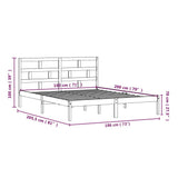 Bed Frame White Solid Pine Wood, Plywood Super King 3101234