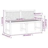 316611 Garden Bench 150 cm Solid Acacia Wood
