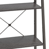 ZNTS 4-Tier Standing Shelf Black 56x35x140 cm 336366