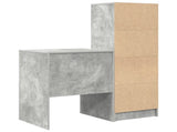 Desk with Drawer with Shelf with Storage 2 pcs Concrete Grey 3337340