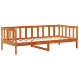 Daybed with Headboard 3 pcs Wax Brown Solid Pine Wood 3422729