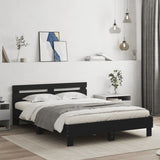 Bed Frame Black Engineered wood and Plywood Double Bed Frame 3207547