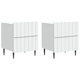 Bedside Cabinet 2 pcs White 43 x 34.5 x 49.5 cm Engineered Wood 894296