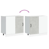 Kitchen Base Cabinet Lucca Concrete Grey Engineered Wood 854312